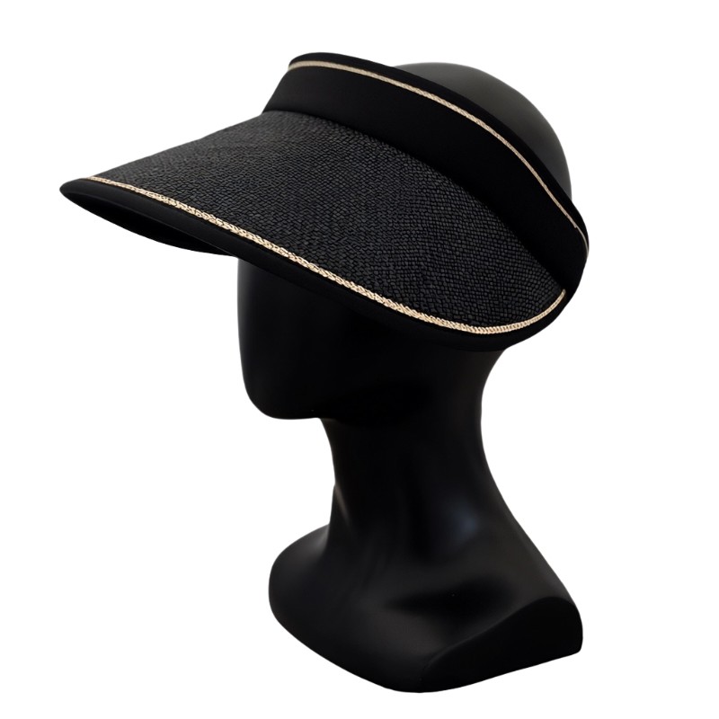 Bluestone Sunshields Black Straw Visor 2.0